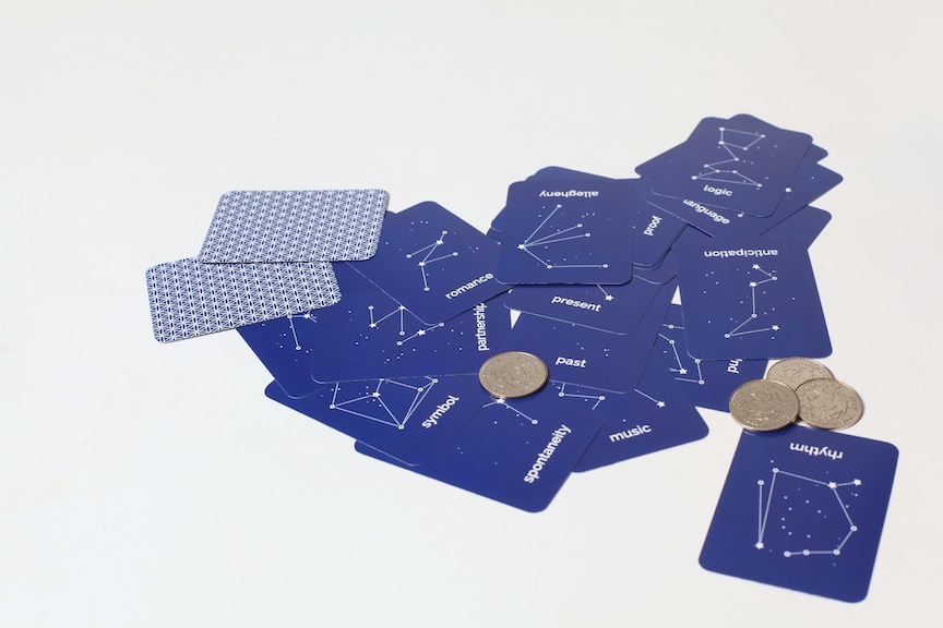 Final cards, with a few coins.