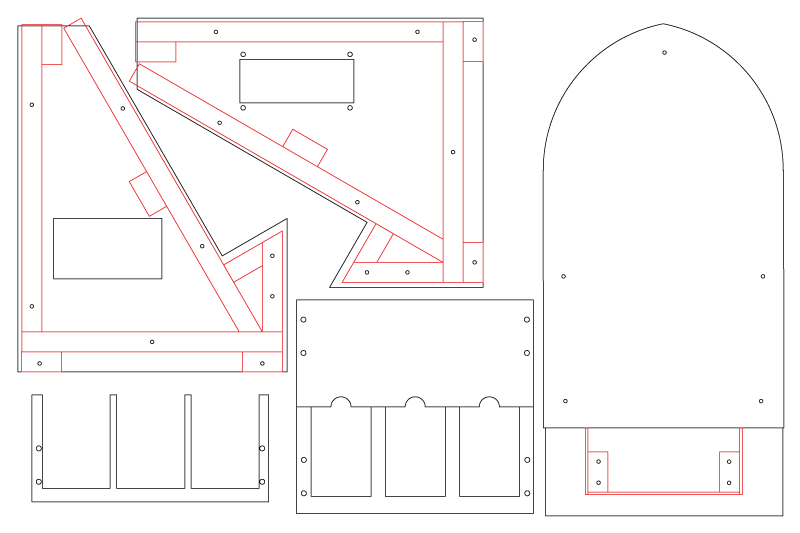 Some of the vector cut lines.