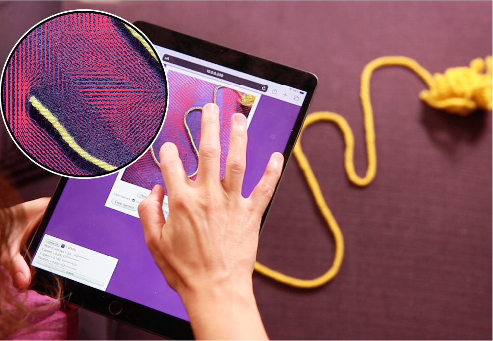 An interactive mobile applications for manipulation abstract knits.